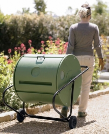 Compost tumbler by The Mantis Company