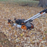 mow leaves and leave them on the lawn